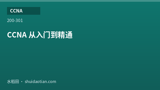 CCNA 从入门到精通